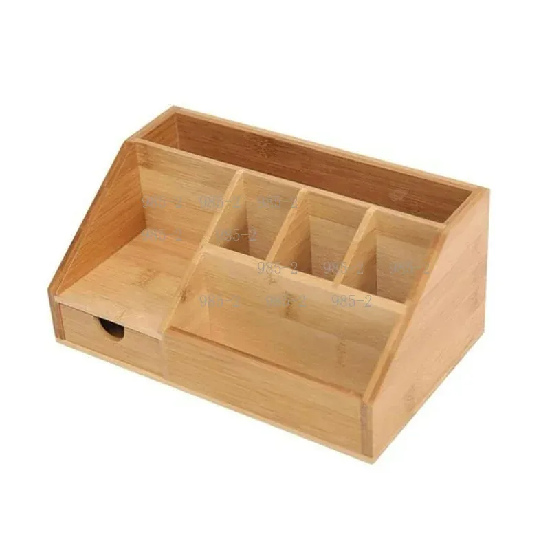Wooden Desk Organizer Storage Box, Multi-purpose Office Pen Holder, Desktop Clutter Sorting Storage Solution
