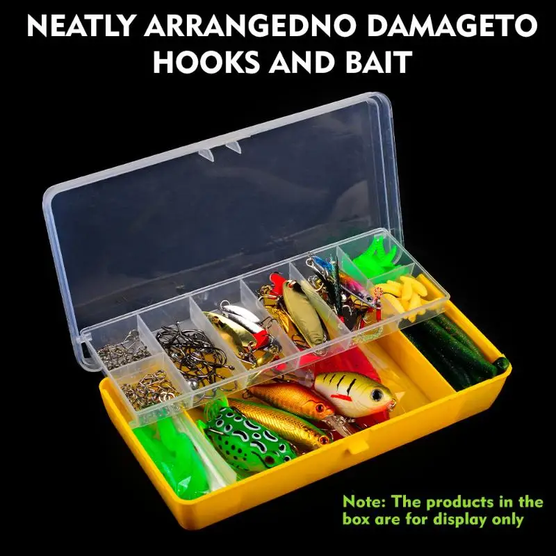 Double Layer Bait Container Fishing Tackle Boxes Portable Organizer Boxes Compartments Fishing Accessories Plastic Case