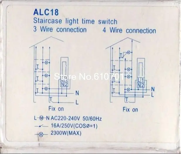 AC220-240V 16A 250V Mechanical Din Rail 20Mins Programmable Timer Switch Staircase Light ALC18 0.5min 5min 10min 15min 20min