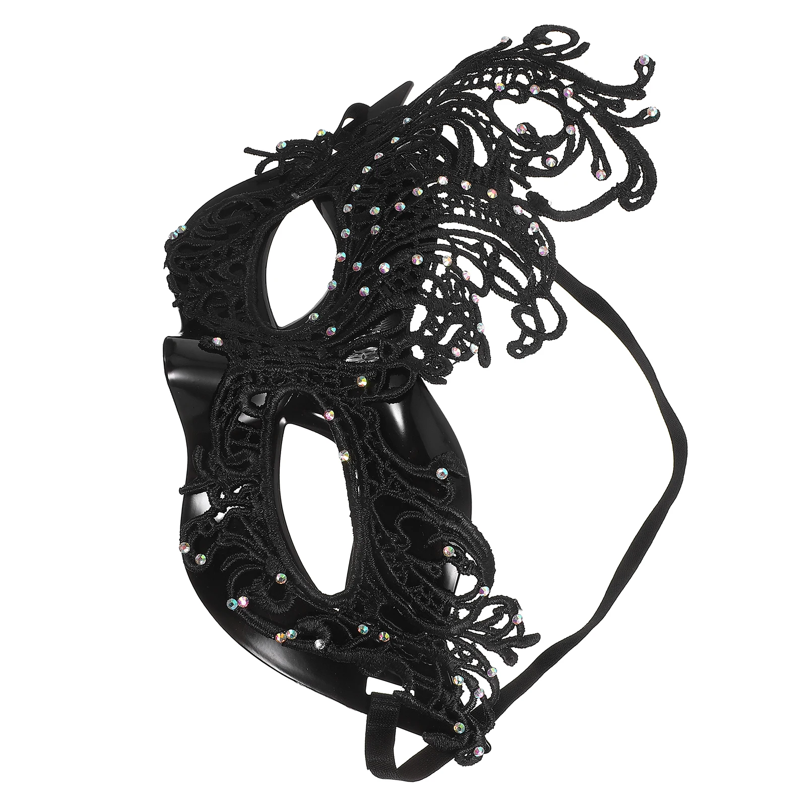 

Mask Half Face Dancing Party Prop Costume Masks Cosplay Decorative Lace Dress up Headwear Masquerade Black Woman