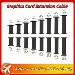 PCIE 4.0 X16 Extension Cable PCI Graphics Card PCl-E X16 Riser Extension Cord 4.0 PCl-Express GPU Extension Cable