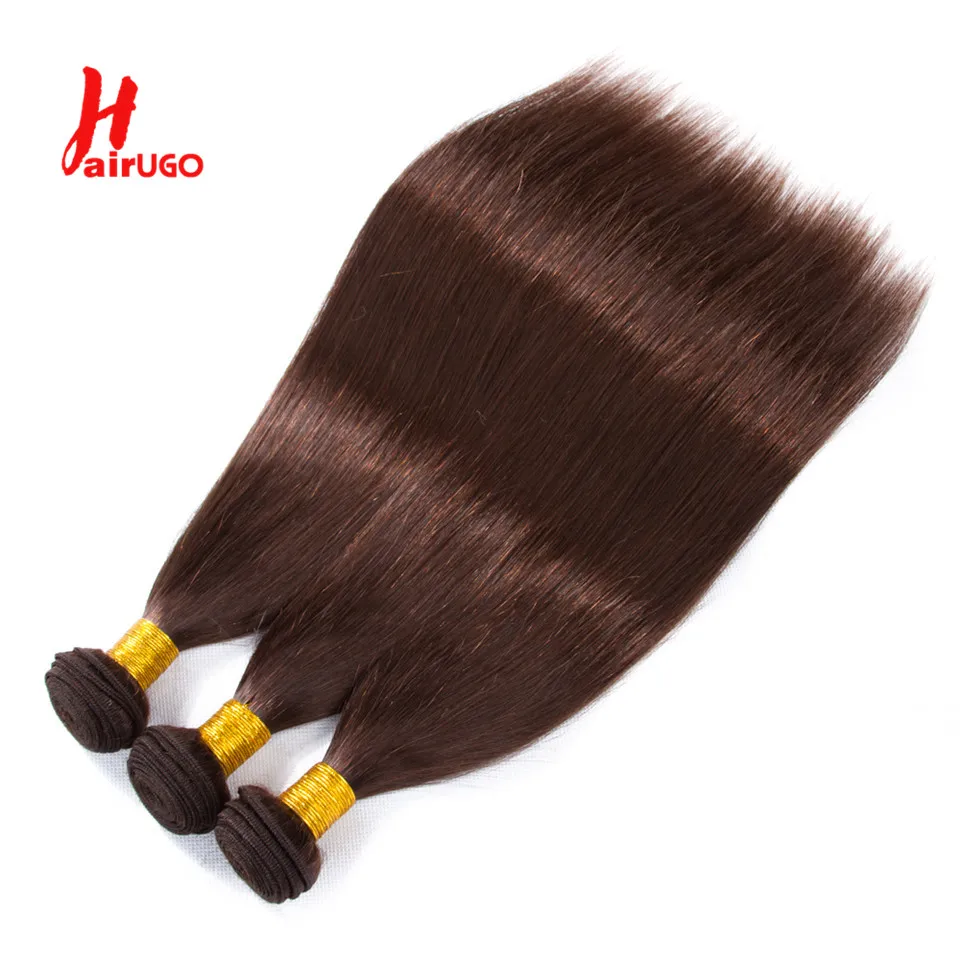 2# 4# Straight Human Hair Bundles Brazilian Brown Hair Weaving Bundles Brown Hair Extension Remy Chocolate Bone Human Hair Weave