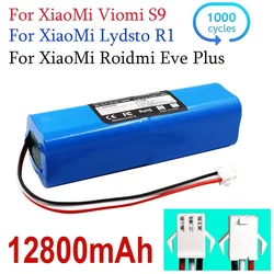 Per XiaoMi Lydsto R1 Viomi S9 Roidmi Eve Plus batteria ricaricabile agli ioni di litio Robot aspirapolvere R1 pacco batteria 12800mAh