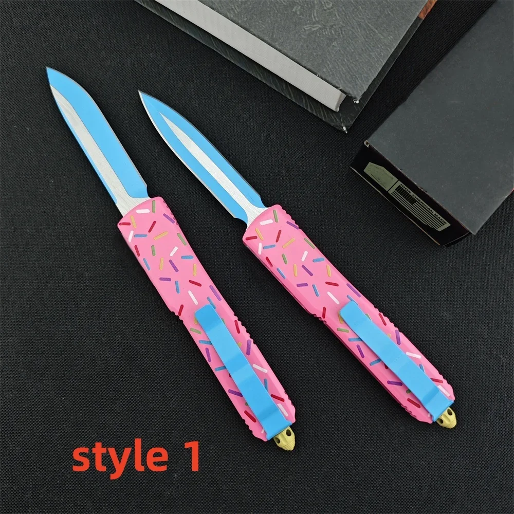 MICR Ultra Pocket Folding Knife D2 Blade Donut T6 Aluminum Handle Outdoor Camping Hunting Self Defense Knives EDC Tactical Tools