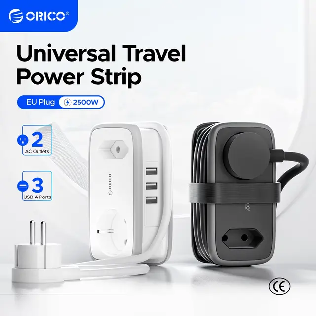 מפצל חשמל קומפקטי עם USB – פתרון נוח לבית ולנסיעות