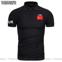 Polo de Turkey TUR para hombre, camiseta de manga corta con estampado de marcas blancas para el país, 2022 algodón, bandera del equipo nacional, nuevo país turco