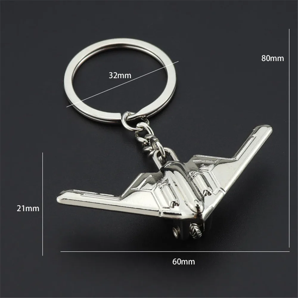 3d Battleplane Model Keychain Metal Airplane Aircraft Keyrings Cool Boy Men\'s Jewelry Gift For Aviation Enthusiast Or Pilots New