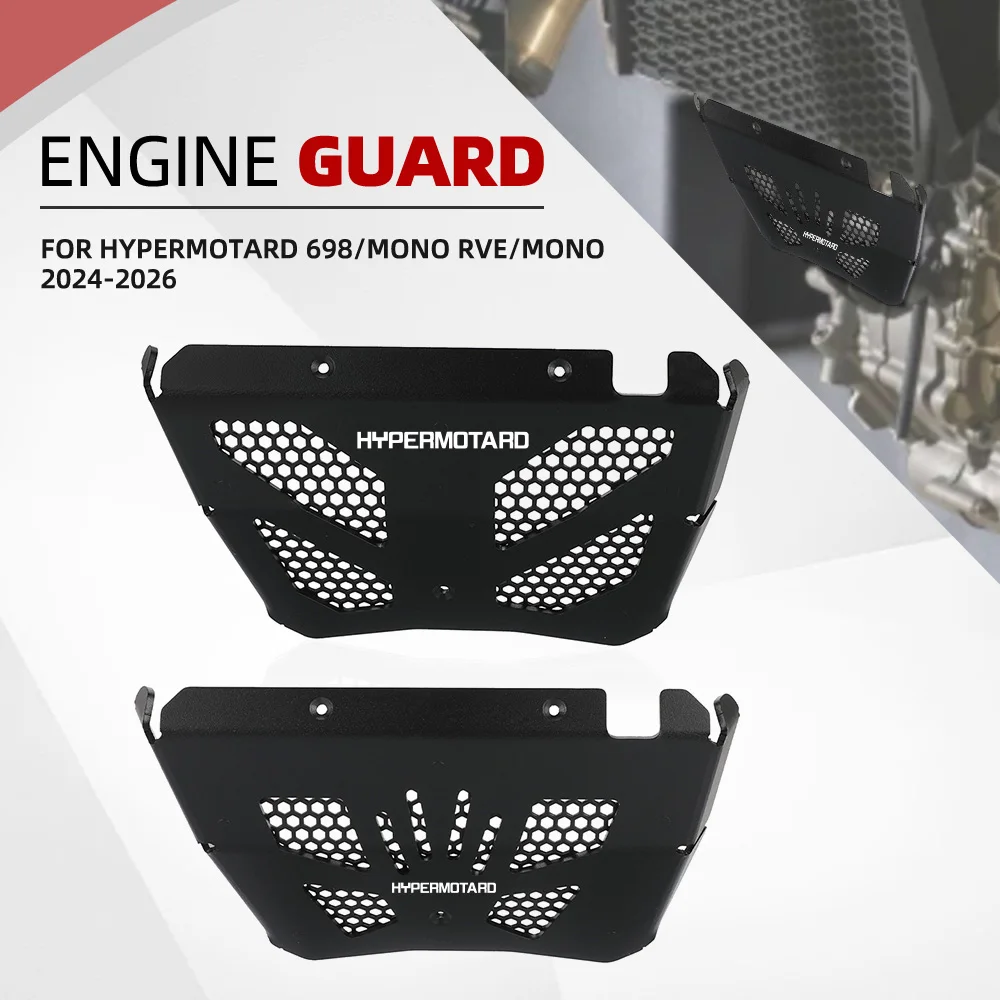 

For Ducati Hypermotard 698/Mono RVE/Mono 2024 2025 2026 Motorcycle Front Engine Guard Protector Lower Chin Fairing Spoiler Cover