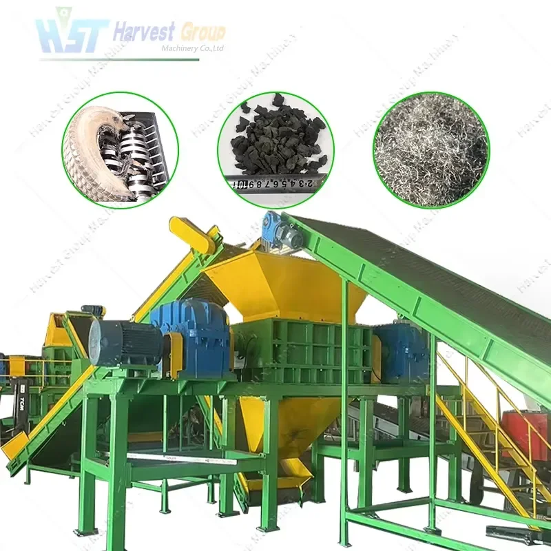 Crusher High Profit Design Scrap Tyre Recycling Plant Tyre Crusher Machine Automatic Tire Recycling Equipment Line for Sale