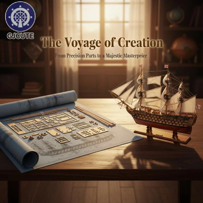 

1:150 3D Victory Ship Boat Model DIY Handmade Assembly Ship Of The Line Classical Sailboat 21" Galleon Wooden Sailing Skiff Gift