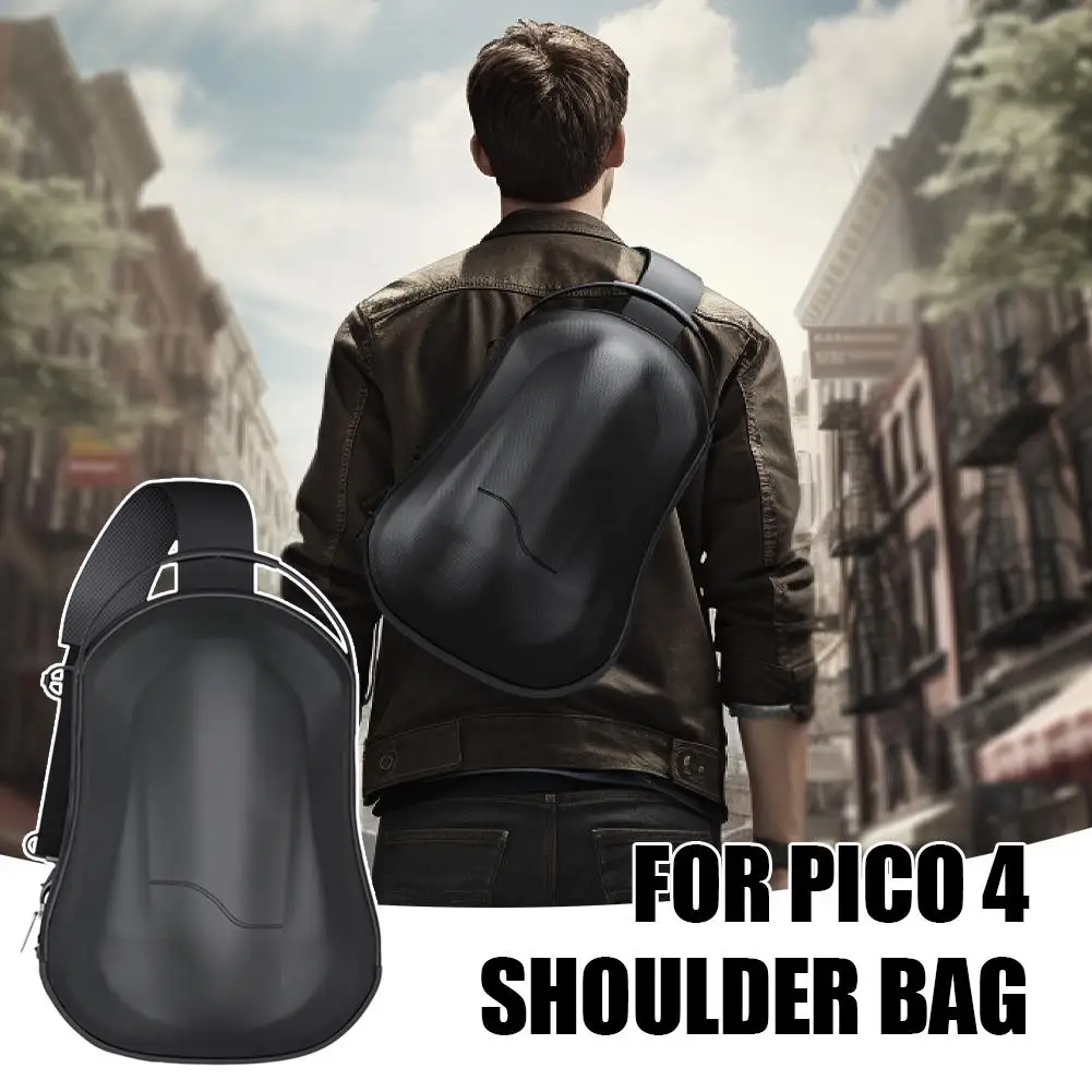 Shoulder Bag For PICO 4 Ultra/4S Hard Shell Portable Chest Bag Crossbody Bag Carrying Case For Meta Quest 3/2 VR Accessorie M2C7