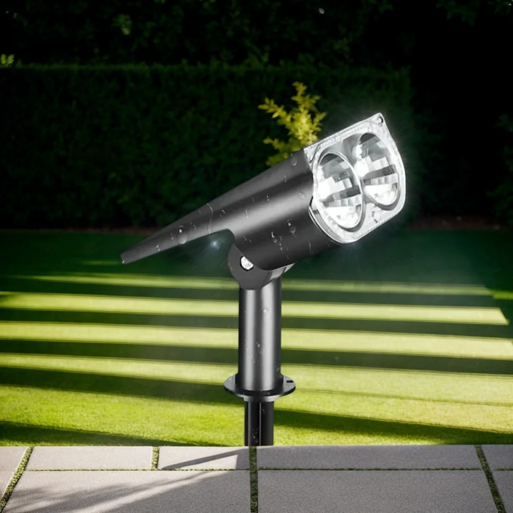 

Солнечные светодиодные прожекторы с автоматическим включением/выключением — наземное/настенное крепление для освещения сада, газона и деревьев (пейзаж)