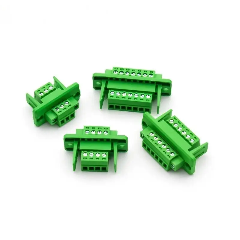 【BA】3.81mm Pitch Pluggable Terminal Wall Through Panel Mount Connector 2P-24P Male Female Socket For DIY Electronic Projects