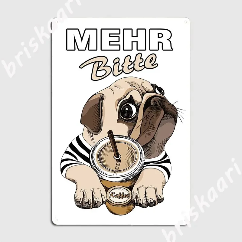 Mehr Kaffee Bitte Witzig Metal Plaque Poster Printing Plaques Club Bar Club Tin Sign Posters