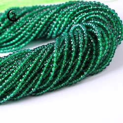 2mm Green Emerald Hydro Beads Accesorios Round Micro Faceted Crystal Spacer Loose Beads for DIY Jewelry Making 5 strands/lot