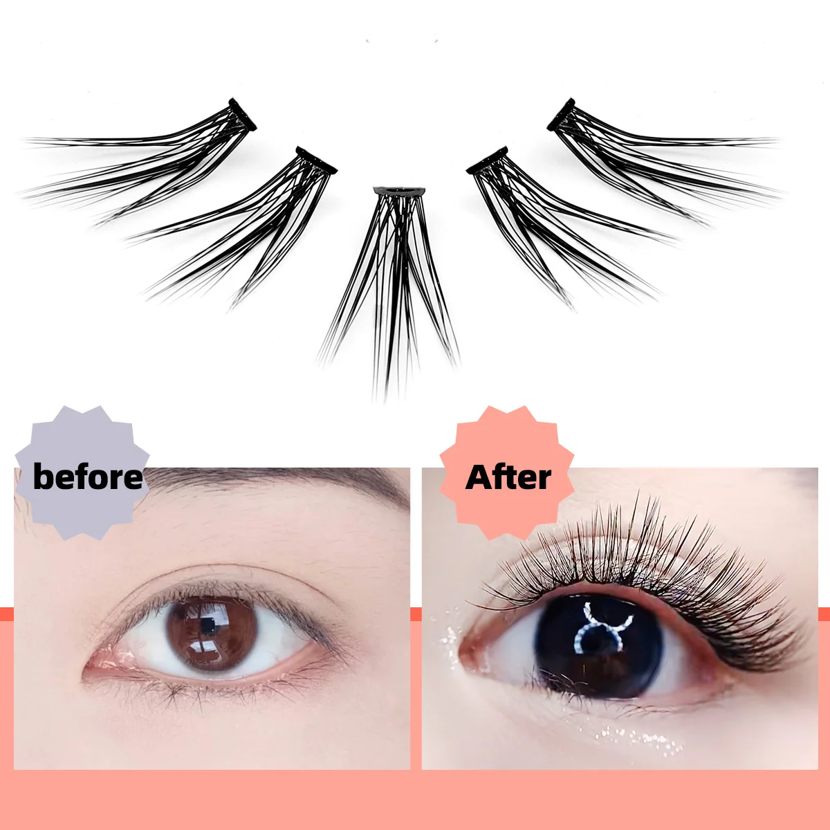 LINYAGSSE LN2350 L Curl Super Cluster Wimpernverlängerung Natürliche Nerz Wimpern Einzelne Wimpern Make-Up Werkzeuge Cilias Volumen – Detail 13