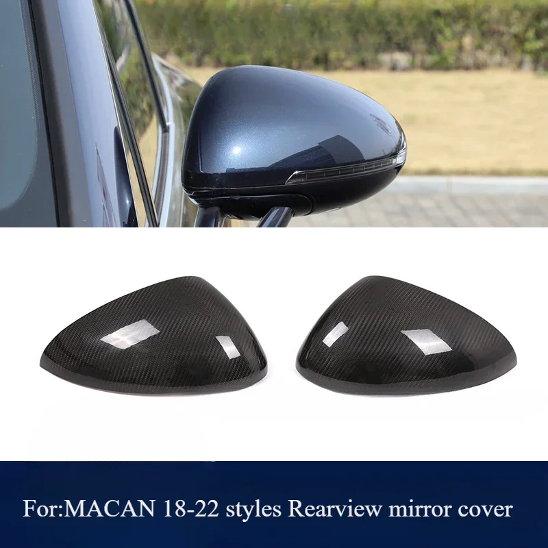 

Suitable For 18-22 Porsche Macan Carbon Fiber Rearview Mirror Reversing Mirror Housing Decorative Exterior Modification