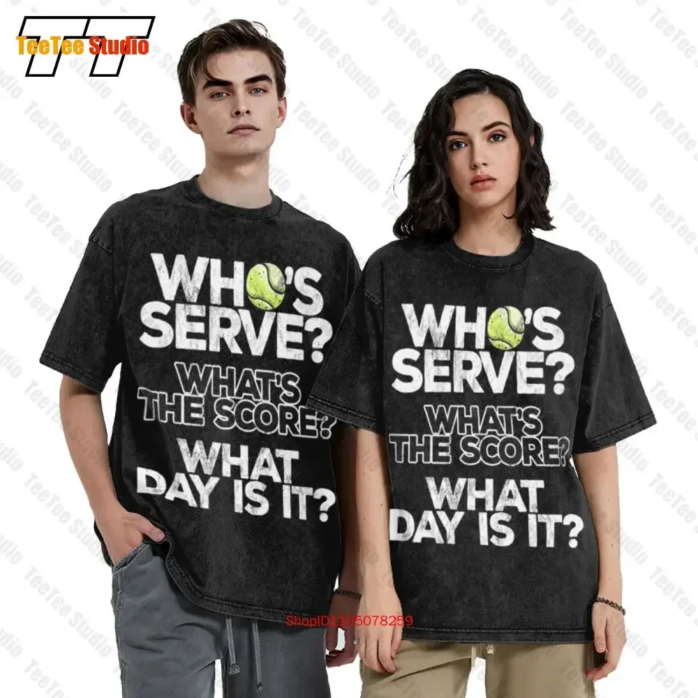 Whos Serve Funny Tennis Pickleball Forgot The Date Vintage Oversized T-Shirt QOTC