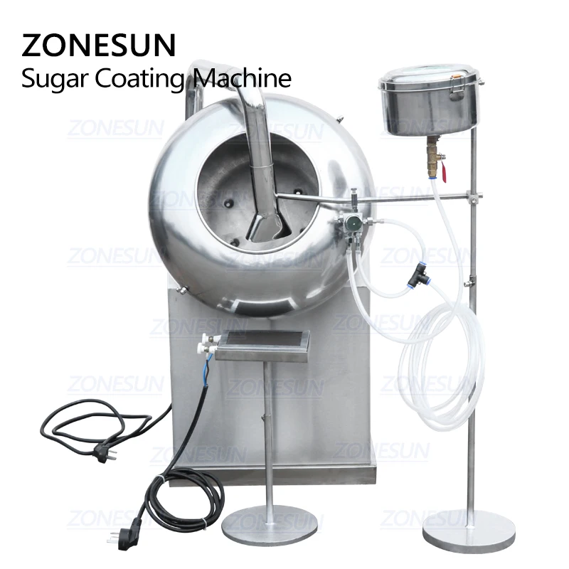 

ZONESUN Машина для нанесения покрытия на конфеты с арахисовым шоколадом BY-800 Машина для нанесения покрытия на конфеты из нержавеющей стали