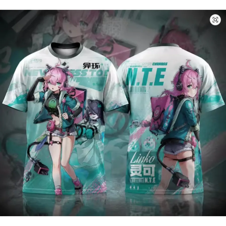 Anime Neverness To Everness 3D Print Oversized T Shirt Women Men Zero‌ Mint‌ Nanally‌ Sakiri‌ Lacrimosa‌ Cosplay Graphics Tees