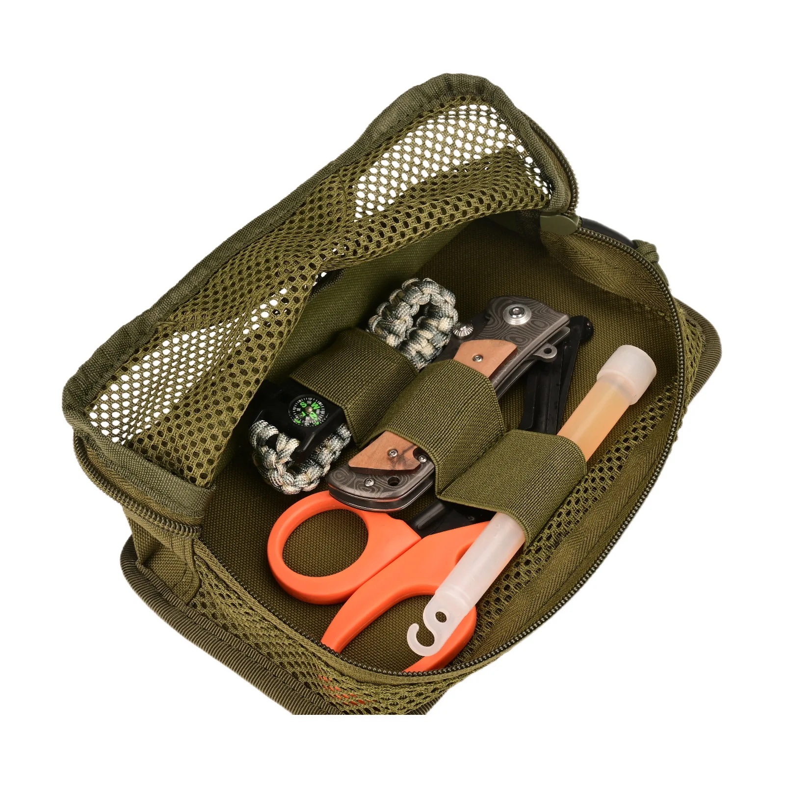 Tasca tattica interna in rete Custodia modulare con inserto Gancio Chiusura ad anello Gilet da caccia Zaino Organizzatore Strumento EDC Borsa amministrativa