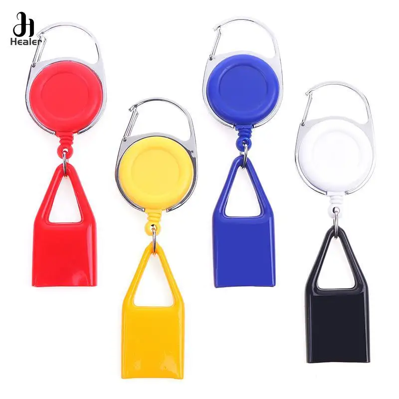 1pc Silicone Lighter Protective Cover Lighter Holder Sleeve Clip With Retractable Keychain Regular Size Smoking Accessories