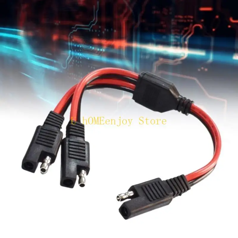 14AWG SAE Power Automotive Connectors Cable Universal SAE Splitters Connectors 1 to 2 SAE Extension Cable 30cm