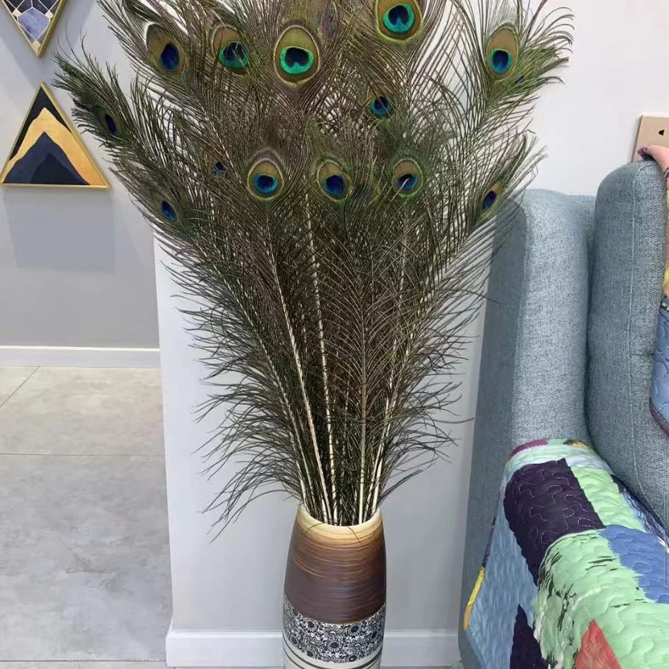 

Natural Peacock Feather Tail Big Eyes DIY Decoration Home Decoration living Room Vase Wedding Decorations