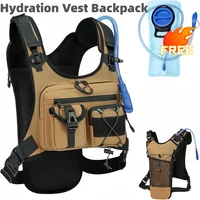 Bolsa de pecho ligera multifuncional, tela Oxford, chaleco para correr resistente al agua, chaleco de hidratación, mochila, paquete táctico