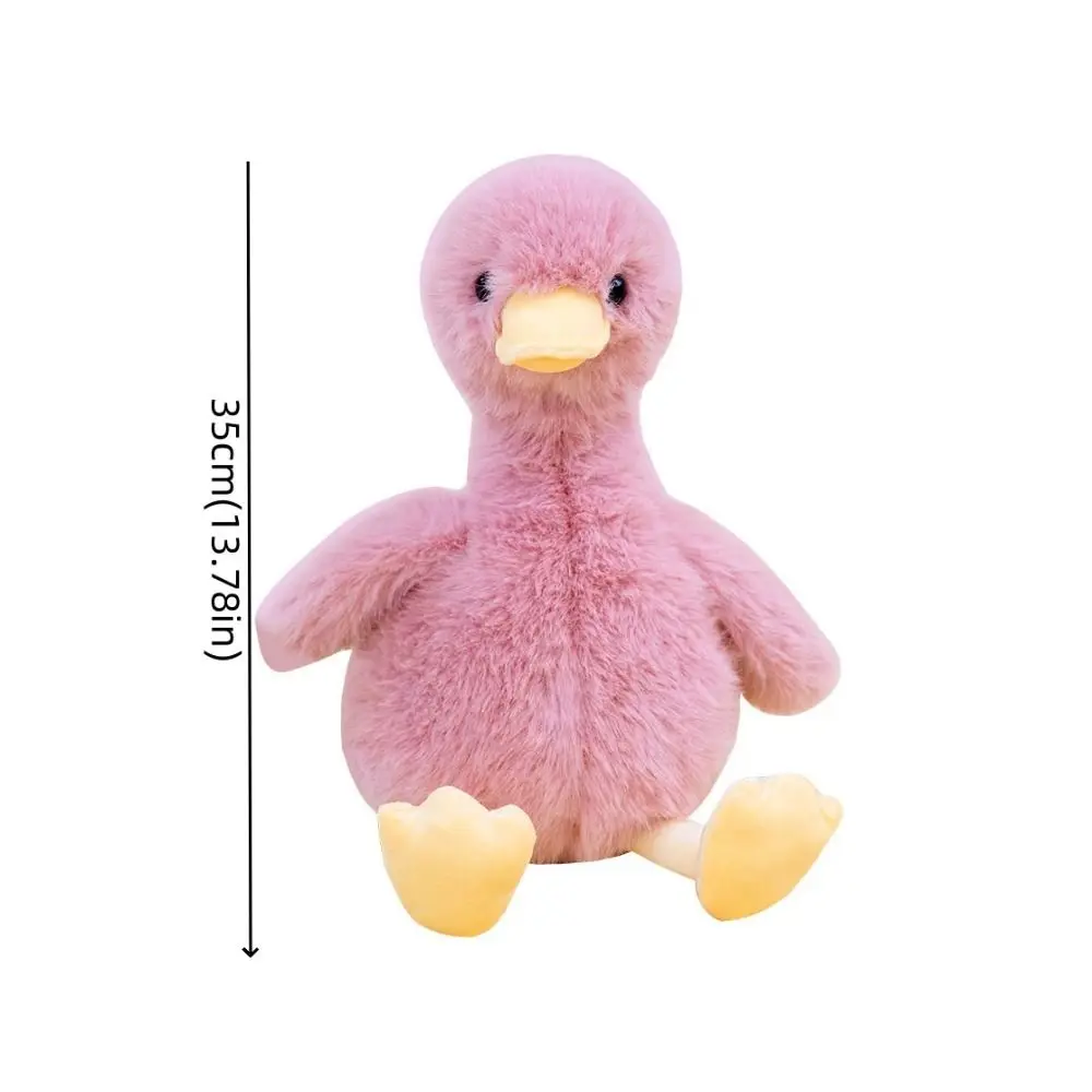 Simulation Yellow Duck Plush Lifelike Goose Stuffed Animals Long Hair Duck Plushies Sleeping Cartoon Duck Stuffed Doll Kids Toys