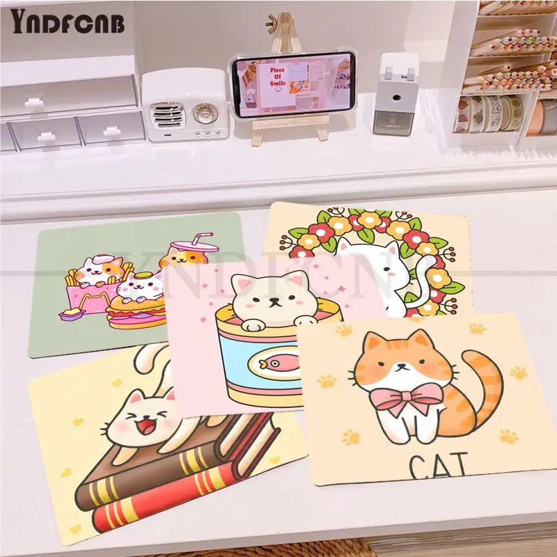 

Cartoon Cute Cat Mousepad 25x29cm Small Gaming Pad Gamer Desk Mat Keyboard Pad Decoration Mause Pad Office Desk Accessories