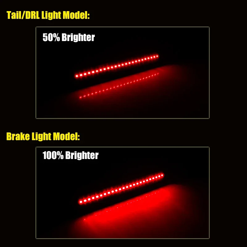 Car Rear Bumper Reflector Tail/Brake Lights Red LED Rear Fog Lights w/ Sequential Turn Signal For Honda Pilot 2006 2007 2008 12V