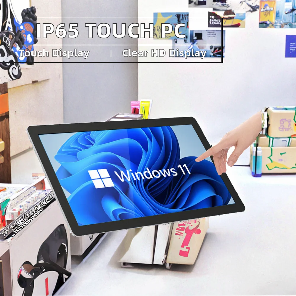 15.6 18.5 Inch IP65 7mm Bezel Open Frame Touchscreen Android Wall Mount All One PC Tablet RK3288 1920x1080 Resolution Monitor