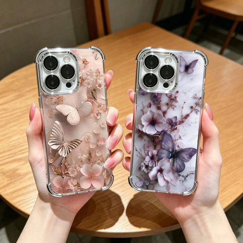 Butterfly Phone Case For Samsung Galaxy S22 S21 S20 Plus Ultra FE A14 A15 A16 A57 A37 A05 A06 A05S A54 A24 A23 A25 A53 Cover