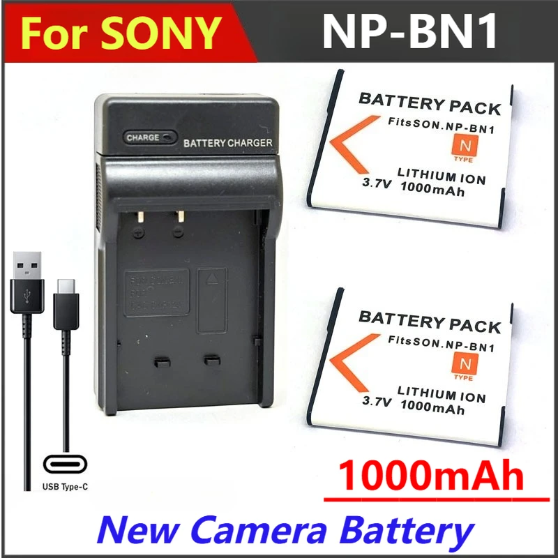 

1000mAh NP-BN1 NPBN1 Battery Charger For SONY DSC W320 W310 W360 W570 QX100 T110 TF1 TX9 TX10 TX30 T99 WX5 TX7 TX5 W390 W380