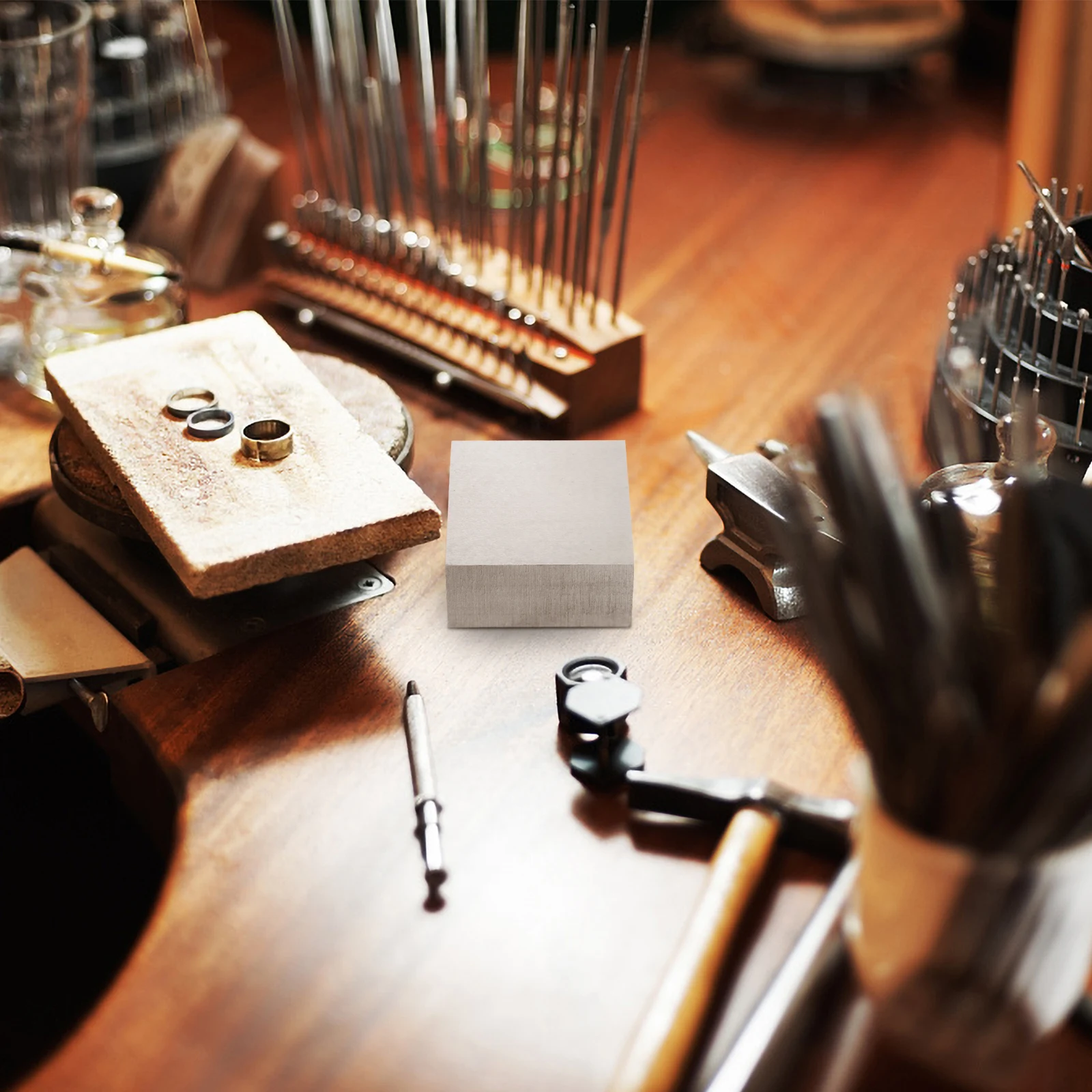 

Квадратная коврик для ковки DIY Ювелирный инструмент Ковальная пластина Золото Серебро Обработка Железная основа Практичные портативные мастерские