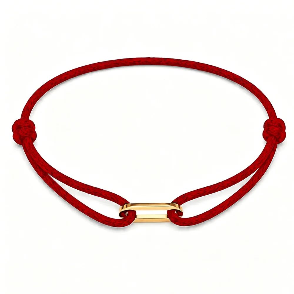 Zalman Einfaches Rundes Ovales Schnallen-Armband Geflochtenes Verstellbares DIY Buntes Seil-Armband für Damen und Herren Edelstahl-Schmuck