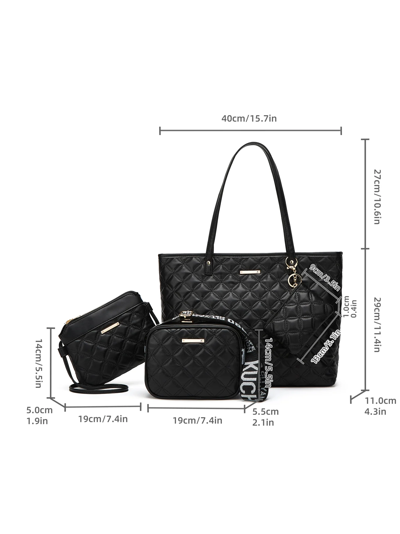 Leisure large-capacity women\'s bag 2024 new women\'s bag popular single-shoulder underarm chaotuote bag four-piece set