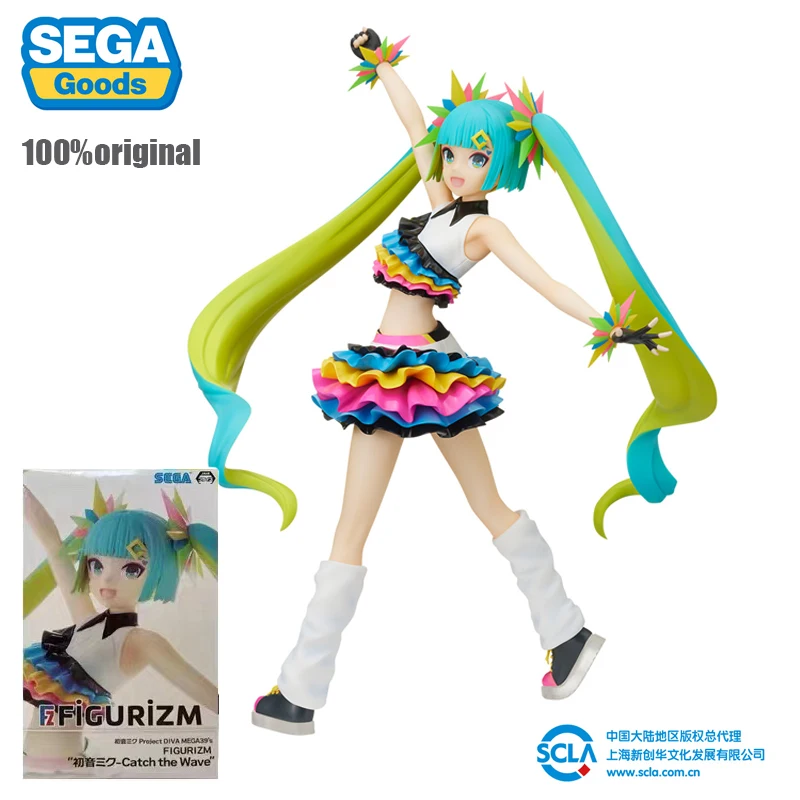 

Оригинальная фигурка SEGA Hatsune Miku Catch The Wave Miku, 23 см, ПВХ Аниме Фигурка, модель, игрушки для девочек, подарок