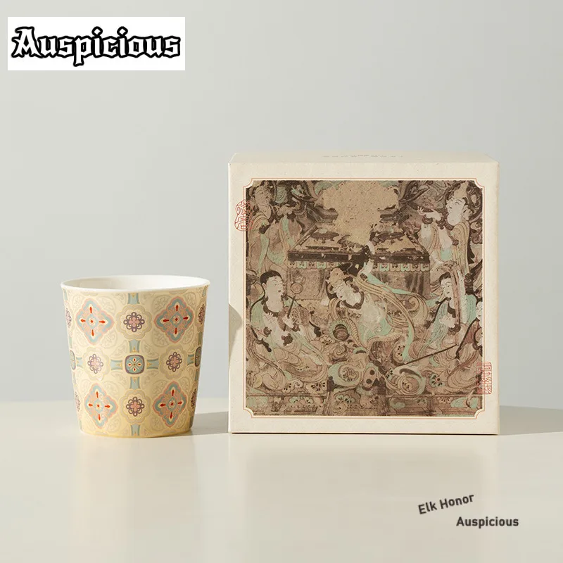 

120 мл легкая роскошная бутылка с цветочным узором в стиле ретро, чашка для чая, роскошная чайная чаша, пара чая, ароматическая чашка для дегустации чая, подарки Чашань