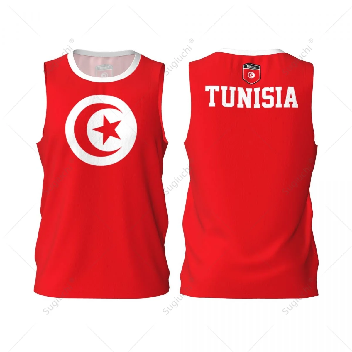 Tunisia Flag Men Basketball Sports Jersey Running Fitness Multifunction Sleeveless tshirt Exclusive Custom Name Nunber