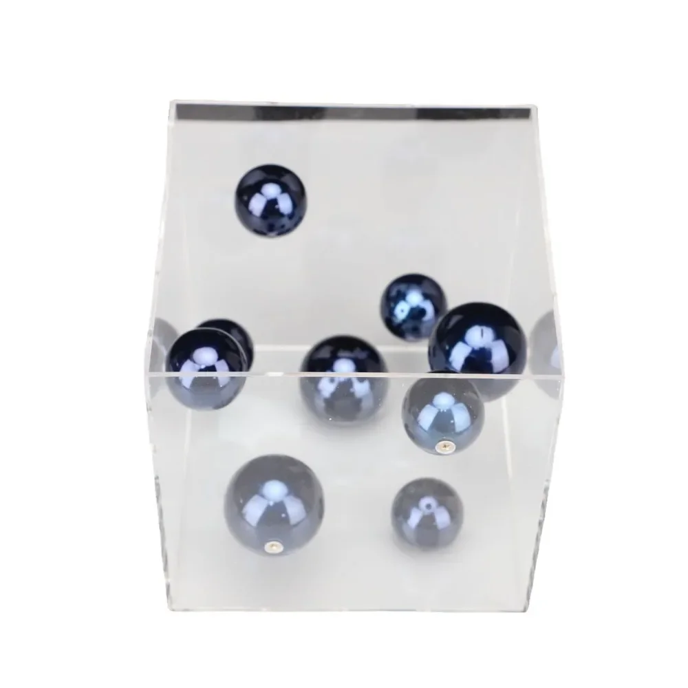 Geometric Metal Ball Art Transparent Acrylic Box Ornaments Modern Minimalist Square Living Room Decorations Desktop Furnishings - Image 6