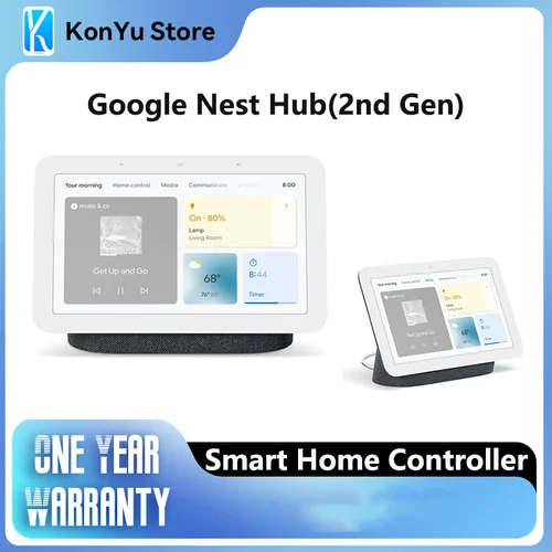 Google NEST HUB/GOOGLE NEST HUB (2ª generación), controlador de casa inteligente, asistente de Google con garantía