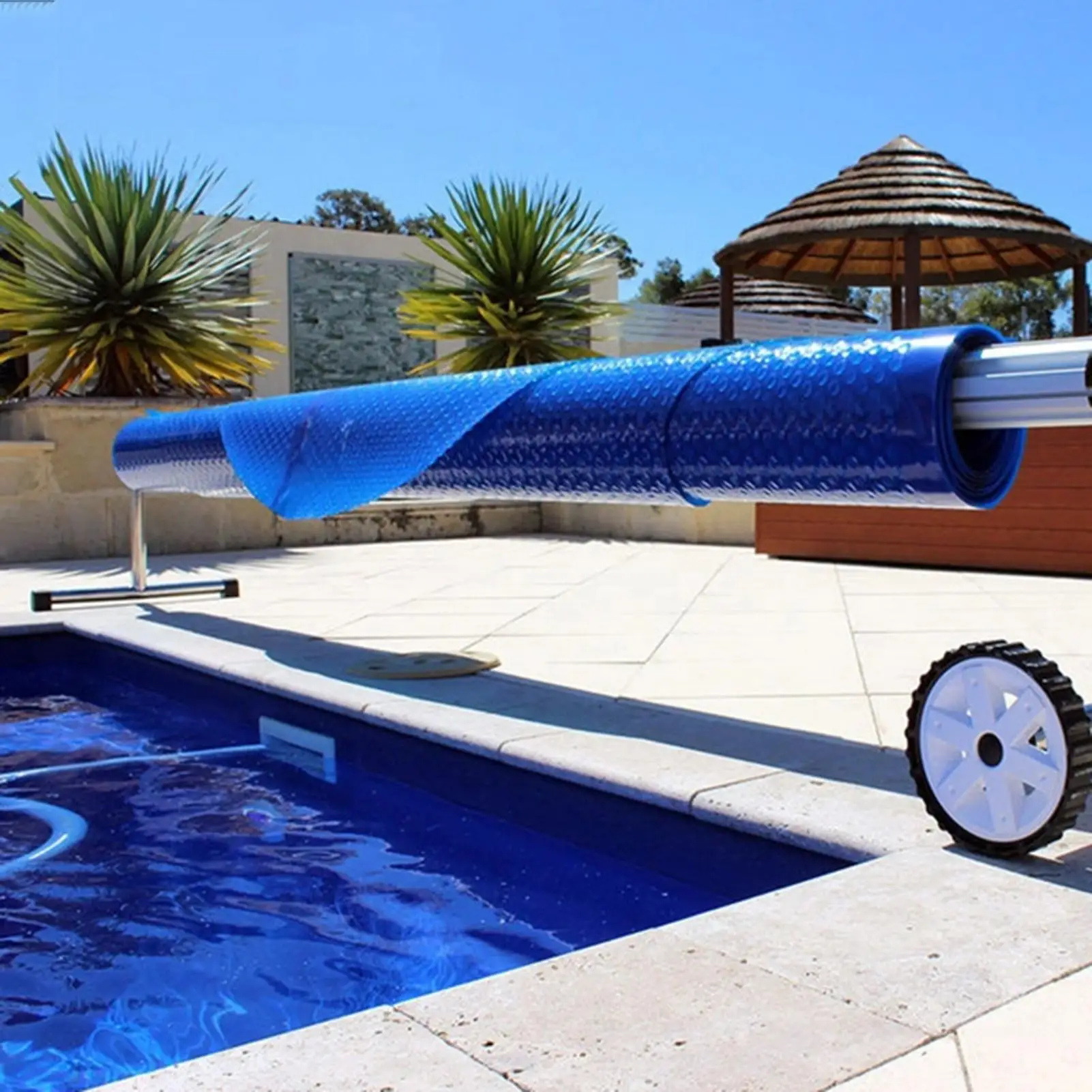 Cubierta Solar para piscina enterrada, cubierta de burbujas, manta térmica, almohadilla térmica flotante, protección UV, lona a prueba de polvo para hombres y mujeres