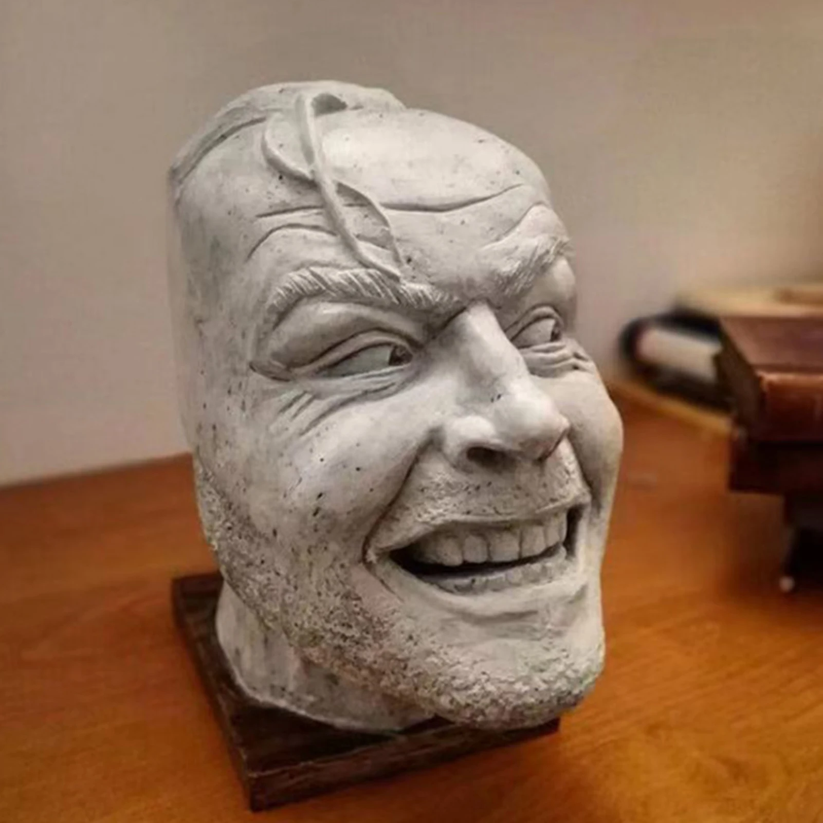 Sculpture Of The Shining Bookend Library Here's Johnny Sculpture Resin Desktop Ornament Book Shelf Creative Statue Figurine