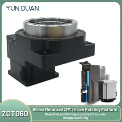 CNC Hollow Rotating Platform Nema17 Stepper 40mm Servo Motor Reducer Positioning Indexing Disc Inspection Visual Rotary Table