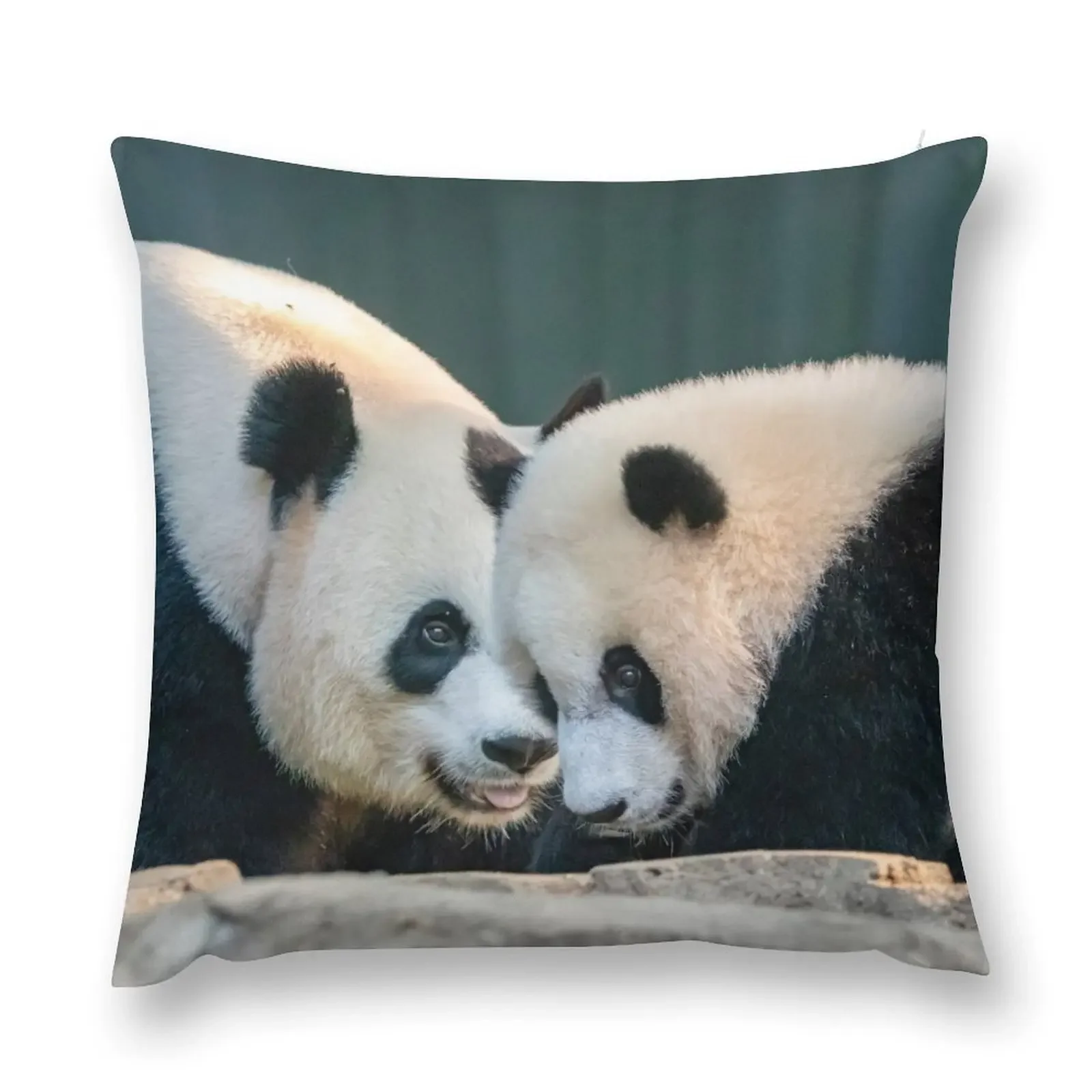 Mei Xiang and Xiao Qi Ji at the Smithsonian's National Zoo Throw Pillow Christmas Pillow Elastic Cover For Sofa pillow