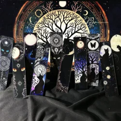 10pcs Acrylic Bookmarks Student Learning Supplies Stationery Gifts Decor Gifts Book Office  Tree of Life Halloween Black Cat