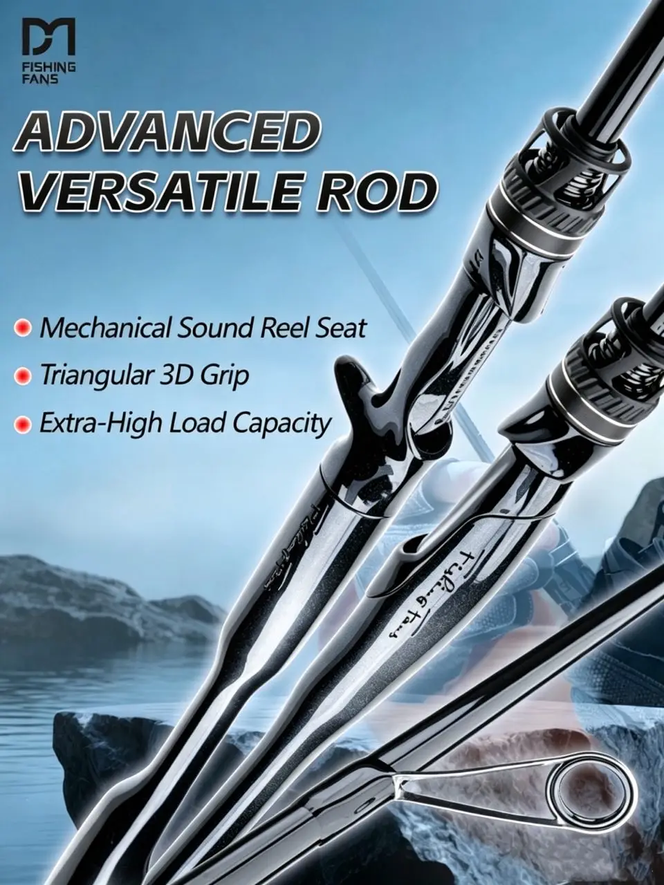 FISHINGFANS Rod L ML M LS Guide Spinning Casting Bass Pike Catfish Rod Trouts Perch 30T Carbon Fishing Rod