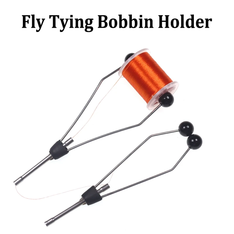 1Pc Smooth Fly Tying Bobbin Holder Bobbin Threader Ceramic Feet Fly Tying Tool Adjustable for All Spool for Flies Making